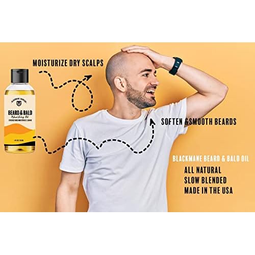 Blackmane Skincare Bald Head Moisturizer For Men and Bald Head Care For Men, Beard and Bald Head Oil, Use After Shave For Head Shave For Men