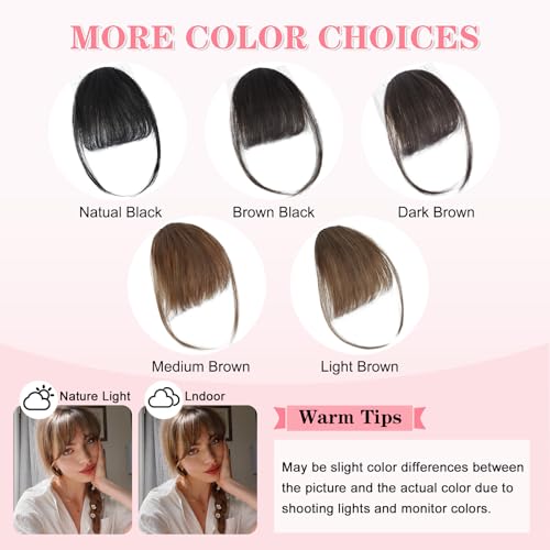 YOLIN Clip-In Bangs Human Hair Extensions