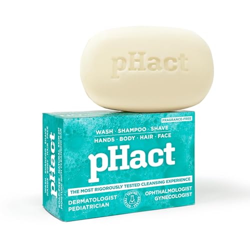 ANDREW LESSMAN pHact Moisture-Rich, Soap-Free Cleansing Bar. Natural Skin pH. Fragrance-Free. All Skin Types - Even Sensitive Skin. Hypoallergenic. Dermatologist Tested. 3-Pack 4.25 oz each