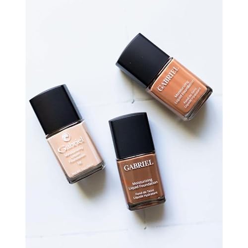 Gabriel Cosmetics Liquid Foundation, Organic Formula- 1 fl oz. (Natural Beige, 1.0)