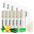 Organic Lip Balm Lip Treatment & Moisturizer for Dry Cracked Lips with Shea Butter & Vanilla, Ultra-Hydrating & Nourishing, Barrier-Repair Lip Therapy, Natural Skin Care, 6 Pack, Women & Men