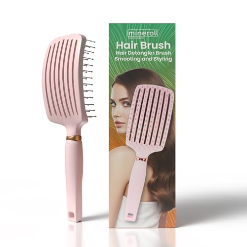 Detangler Hair Brush with Soft Bristles for Wet & Dry Hair