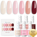 AZUREBEAUTY 6-Color HEMA Free Gel Nail Polish Set - 15ml