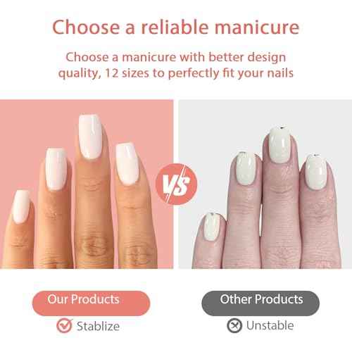 24Pcs Short Press on Nails French Tip Square Fake Nails with Rose Gold Glitter French White Leaf Design Pink Acrylic Nails Cute False Nails Artificial Nails Reusable Stick on Nails for Coquette Women