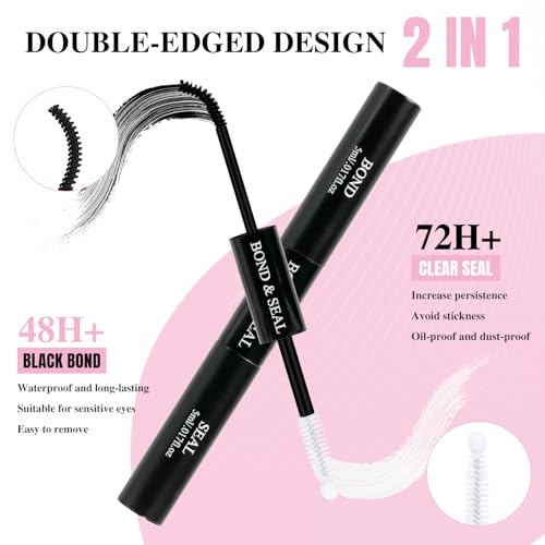Mayhug 4-in-1 Lash Bond and Seal Kit with Remover & Tweezers