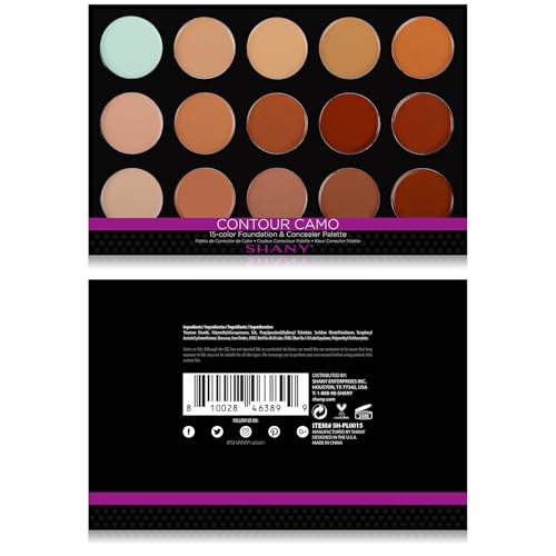 SHANY CONTOUR CAMO Professional Cream Foundation Color Palette,Foundation Primer,Camouflage Concealer Makeup Palette - Contour Camo