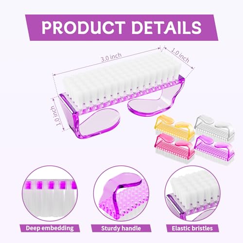 8Pcs Nail Brush Set for Hand and Foot Cleaning - Manicure & Pedicure Tools