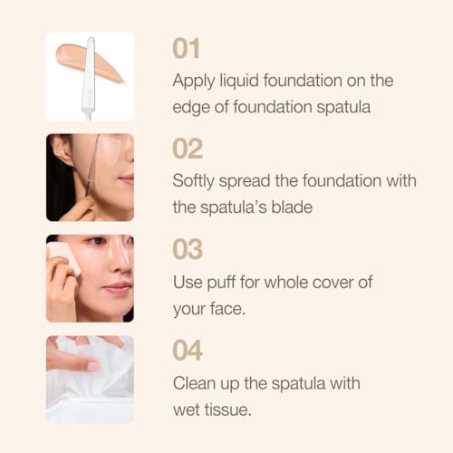 STUDIO17 Foundation Spatula Stainless Steel Makeup Tool