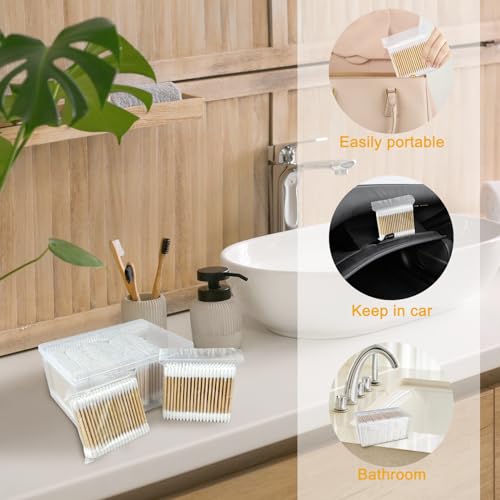 1000 Bamboo Cotton Swabs - Biodegradable Dual Tip for Makeup & Cleaning