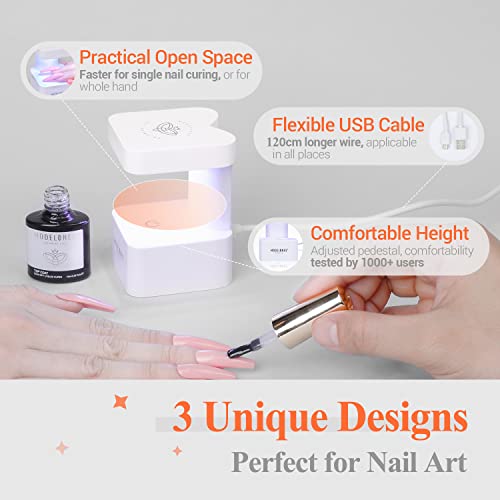 Modelones Mini UV Nail Lamp with Dual Timers for Gel Polish