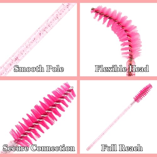 Disposable Eyelash Brush Spoolies 500PCS for Makeup & Lash Extensions
