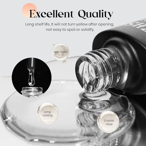 MIZHSE 2 Pcs Gel Base and No Wipe Top Coat Set for Long-Lasting Shine