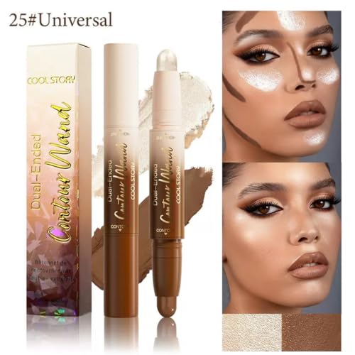 UOCK 2-Pack Contour & Highlighter Sticks for Face & Body Makeup