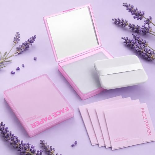 Gjinxi 500 Sheets Oil Blotting Paper with Mirror – Oily Skin