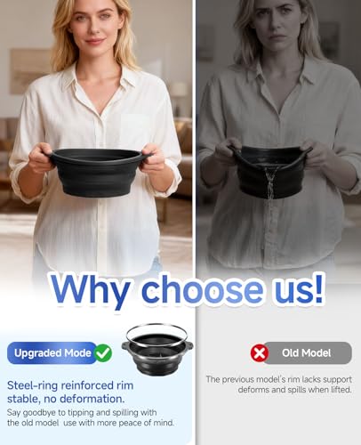 Collapsible Silicone Facial Ice Bath Bowl for Cold Plunge