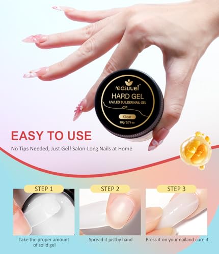 LEDSUUEI 100ml White Solid Builder Gel for Nails - 3D Sculpting & Extension