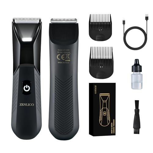 ZENLICO Body Hair Trimmer for Men - Ceramic Blade with USB-C Charging