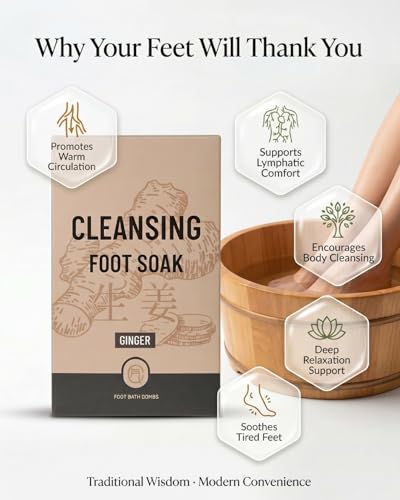 Herbal Ginger Foot Soak Balls for Swelling & Fatigue Relief (8 Pack)