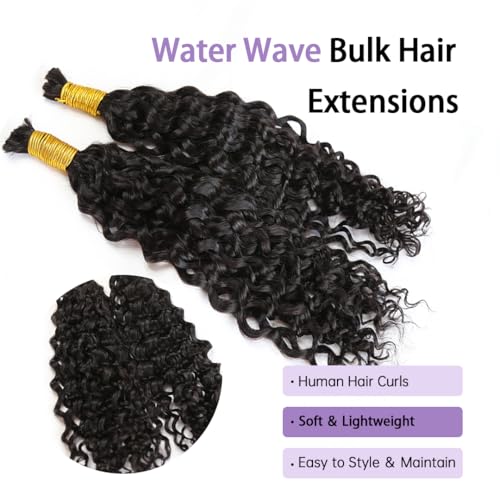 100% Human Braiding Hair 100G Boho Waves 14 inch