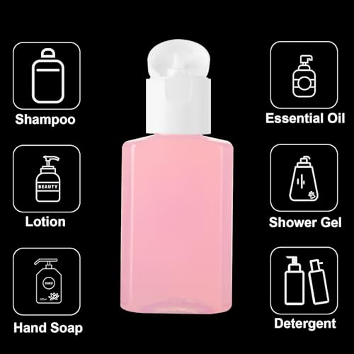 CYEAH 120 Pcs Plastic Travel Bottles 1oz Mini Empty Travel Size Bottle, Refillable Bottles with Flip Cap, Portable & Reusable Containers for Travel Business Trip Camping