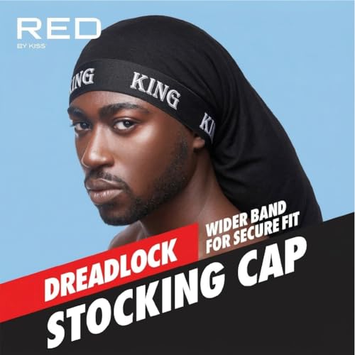 Red by Kiss Dreadlock Stocking Cap for Locs & Long Hair