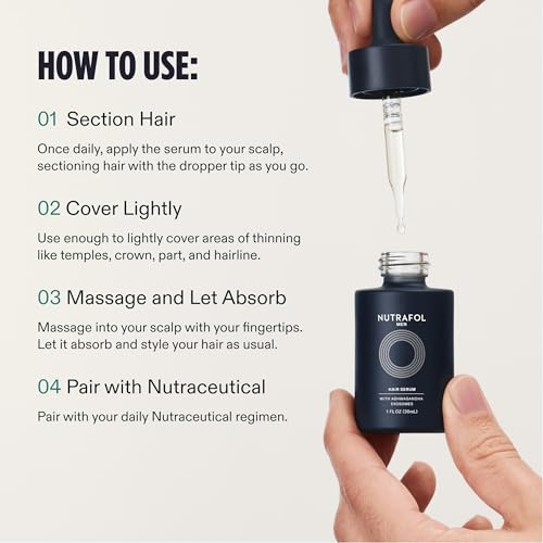 Nutrafol Men's Hair Serum for Thicker Hair - 30mL