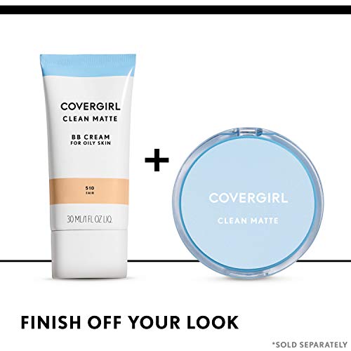 COVERGIRL - Clean Matte BB Cream, Oil-Free, Long-Lasting, Sensitive Skin, Lightweight, 100% Cruelty-Free