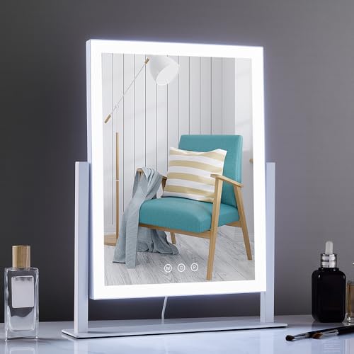 Hollywood Vanity Mirror with LED Lights, 17.3" x 13", 3 Color Modes