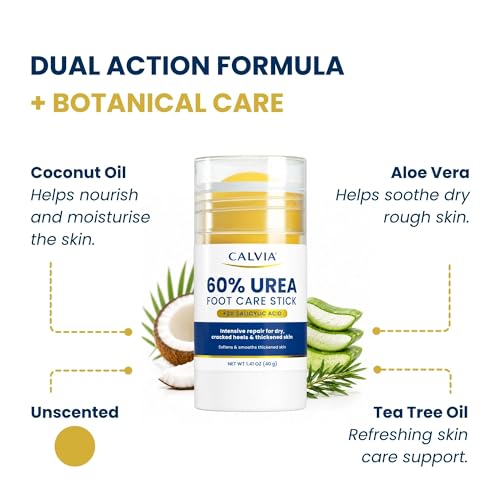 CALVIA 60% Urea Foot Care Stick with 2% Salicylic Acid - 3 Pack