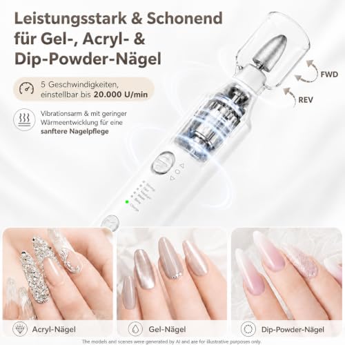 Electric Nail File Set for Professional Manicure & Pedicure