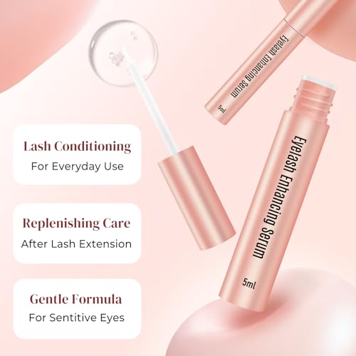 Lash Serum for Longer & Fuller Looking Lashes, Gentle Eyelash Enhancing Serum with Peptides & Biotin | Fragrance-Free, Suitable for Sensitive Eyes, 5ml (5-Month Supply)