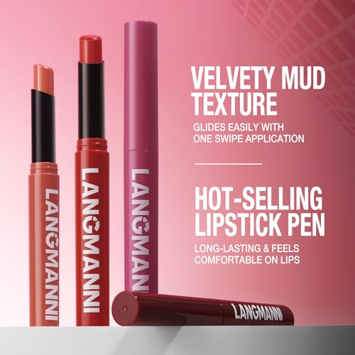 Jolilab 12Pcs Velvet Matte Lipstick Nude Matte Soft Dark Color Stick High Pigmented Long-Lasting Waterproof Lip Stick Lip Balm Beauty Cosmetics Gift for Women(01#-12#)