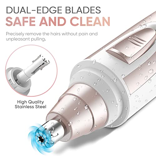 ZORAMI Ear and Nose Hair Trimmer - Waterproof, Dual Edge Blades