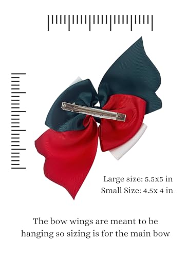 1st Edition Mexican Hair Bow | Small Handmade Red, White & Green