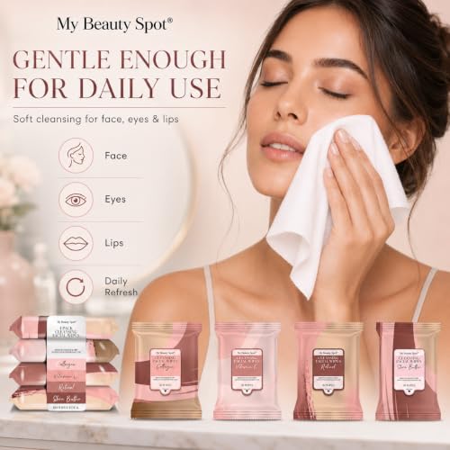 My Beauty Spot Cleansing Facial Wipes 4 Pack - 120 Makeup Remover Wipes