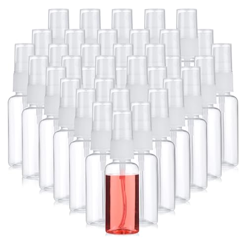 100 Pcs Mini Spray Bottles 1 oz Clear Plastic Fine Mist Spray Bottles with Small Funnels Empty Plastic Bottles Travel Bottle for Essential Oils Travel Perfumes