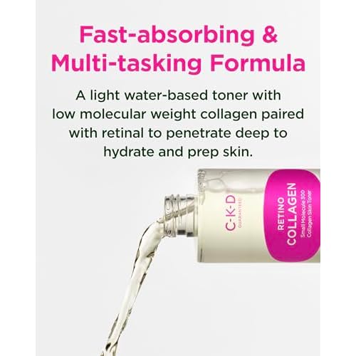 CKD Retino Collagen Skin Toner - Gentle Daily Korean Toner for Hydrating and Smoothing and Skin Texture Improvement. Suitable for Sensitive and Dry Skin. Korean Skin Care. 8.79 fl oz