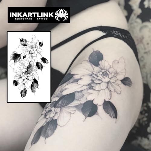 INKARTLINK Waterproof Temporary Tattoos - Floral Women's Art Designs