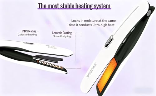 Cordless 2-in-1 Hair Straightener & Curler with LCD Display