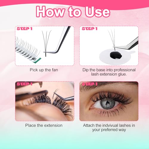 FADVAN Premade Volume Lash Fans 240pcs 0.07 3D Extensions