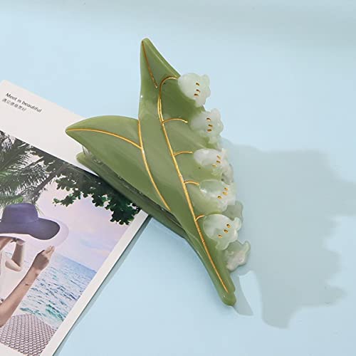 Lily of The Valley Claw Clips,Cellulose Acetate Hair Clips,Small Claw Clips for Girl,Hair Accessories