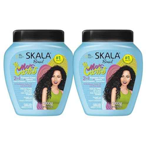 SKALA Mais Cachos for hair type 3ABC - 2 IN 1 Conditioning Treatment Cream & Cream To Comb 70.4oz, BLUE