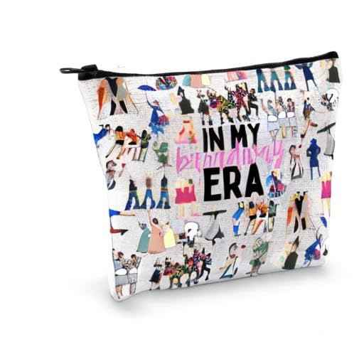 GJTIM Musical Gift Theatre Bag In My Musical Era Musical Theatre Gift Musical Zipper Pouch Makeup Bag (BWayEra Bag)