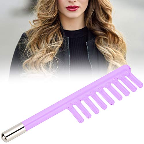 Milltrip Dandruff Removal Glass Comb Electrotherapy Instrument Comfortable Purple Light for Soft Hair for Home Use