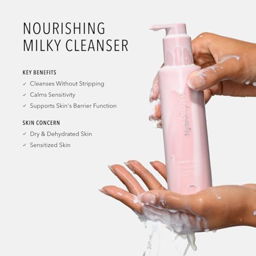 HydroPeptide Cashmere Cleanse, Facial Rose Milk, Clean & Balance Skin's Natural Oils, 6.76 Ounce