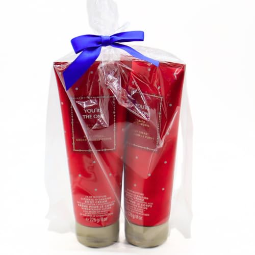 Bath & Body Works YOU¡¯RE THE ONE Ultimate Hydration Body Cream 2-piece Gift Set with a Blue Bow for Holidays ? 8 oz
