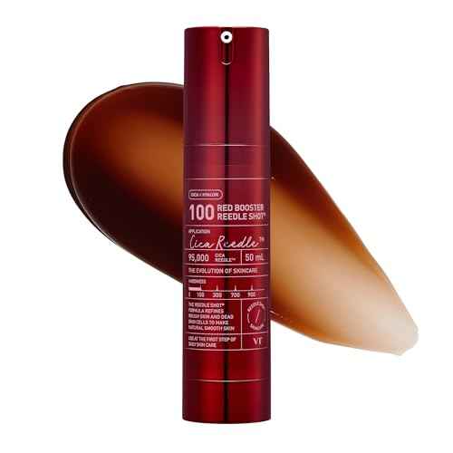 VT COSMETICS Red Booster Reedle Shot 100, Microneedling Serum with Dragon¡¯s Blood, Exosome, Soothing Relief Serum for Irritated, and Sun-Stressed Skin, Scalp Care, Korean Skincare 1.69 fl oz (50ml)