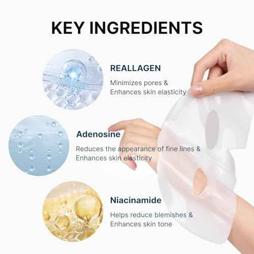 Vegan Collagen Deep Boosting Mask, Hydrating Overnight Face Mask, Pore Minimizing, Elasticity, Firming, Sleeping Hydrogel Mask for Glass Skin, Korean Skincare (1.41oz x 4ea)