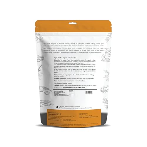 Just Jaivik 100% Organic Indigo Powder for Hair Dye - 227g
