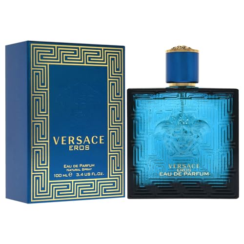 Versace Eros Eau de Parfum Spray for Men - Long-Lasting Fragrance, 3.4 oz